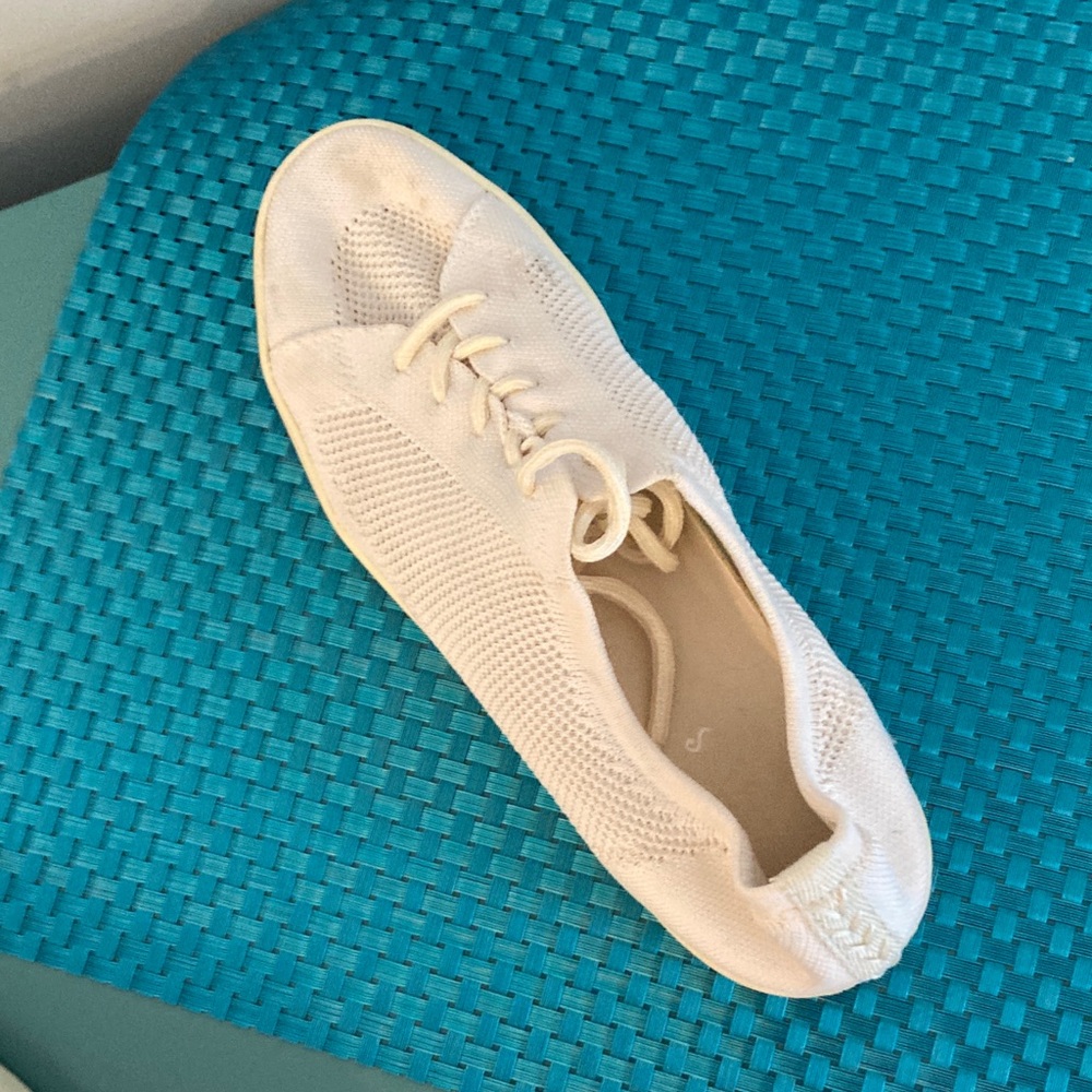 Soludos Off-White Knit Sneakers Women Size 10 - Picture 3 of 16
